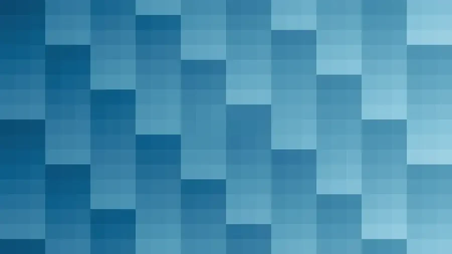 Mosaico denso de píxeles en tonos teal y celeste con barrido diagonal, video loop VJ para escenario de iglesia