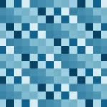 Mosaico denso de píxeles en tonos teal y celeste con damero, video loop VJ para escenario de iglesia