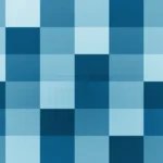 Mosaico denso de píxeles en tonos teal y celeste, video loop VJ para escenario de iglesia