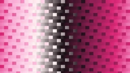 Trama de micro píxeles en tonos magenta con columnas, video loop VJ para escenario de iglesia