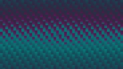 Trama de micro píxeles en tonos turquesa y púrpura con bandas horizontales, video loop VJ para escenario de iglesia