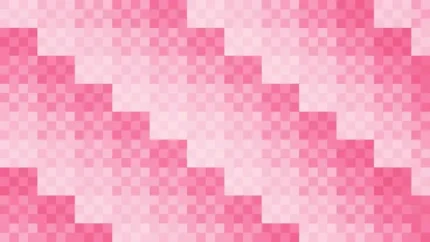 Trama fina de píxeles en tonos magenta y rosa con mosaico parpadeante, video loop VJ para escenario de iglesia