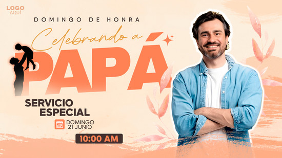 Gráfico panorámico para anuncios de reuniones y ministerios durante el festejo de los padres