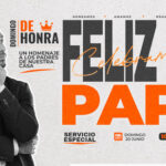 Gráfico horizontal de plantilla grunge para promociones del Día del Padre