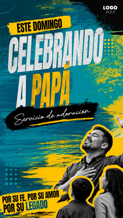 diseño para stories de instagram sobre el día del padre editable