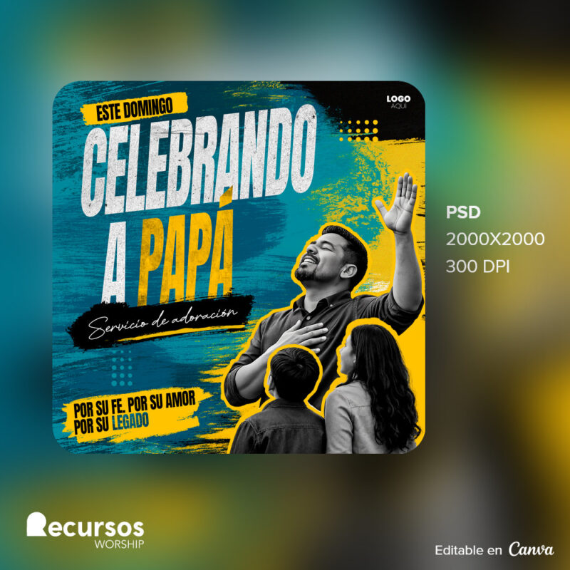 plantilla de publicación en redes sociales para el Día del Padre