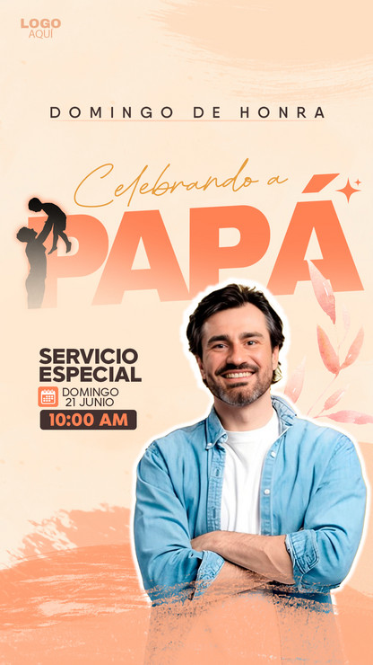 Recurso digital para historias de Instagram sobre el Día del Padre en comunidades cristianas