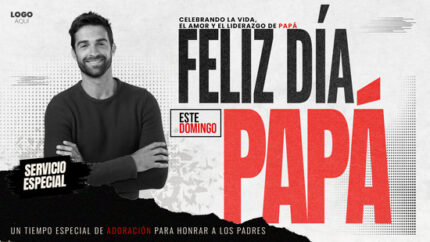 recurso visual panorámico para pantallas de iglesia con motivo del día del padre