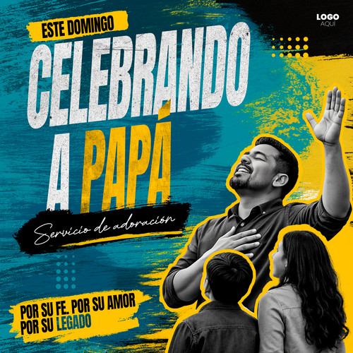 plantilla de publicación en redes sociales para el Día del Padre