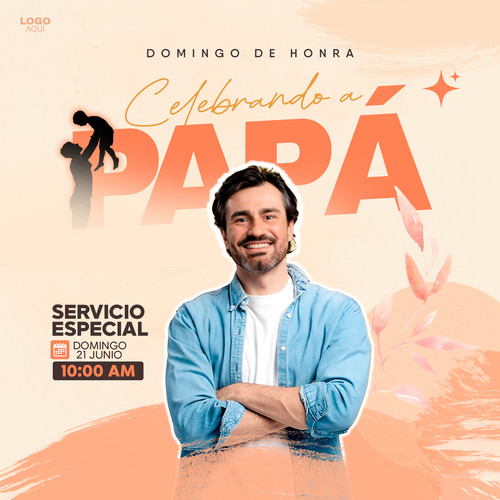 Plantilla de celebración del Día del Padre para cultos