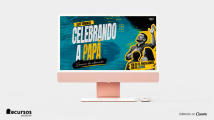 representación de plantilla widescreen para publicidad del día del padre