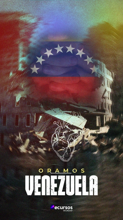 Design de Oração pela Venezuela | Bandeira Desgastada, Vertical para Stories PSD — miniatura, 9:16