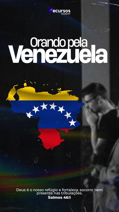 Design de Oração pela Venezuela | Texturizado, Vertical para Stories PSD — miniatura, 9:16