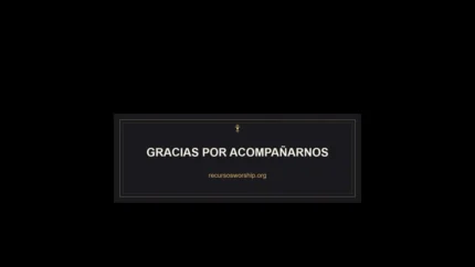 Charcoal Gold Cierre Lower Third para Iglesia