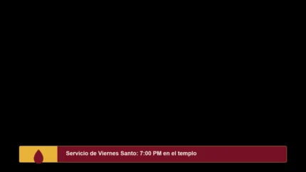 Crimson Bold Anuncio Lower Third para Iglesia