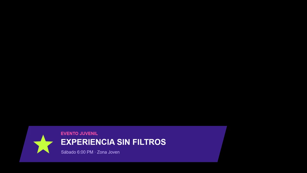 Electric Pop EventoJuvenil Church Streaming Lower Third