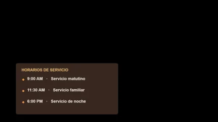 Golden Hour Horarios Church Streaming Lower Third