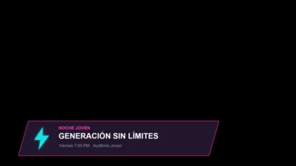 Midnight Neon EventoJoven Plantilla vMix para Iglesia