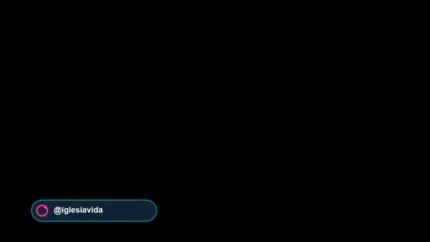Midnight Neon Redes Lower Third para Streaming de Iglesia