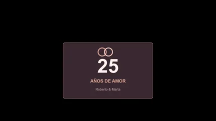 Rose Gold Aniversario Título para Culto en Vivo
