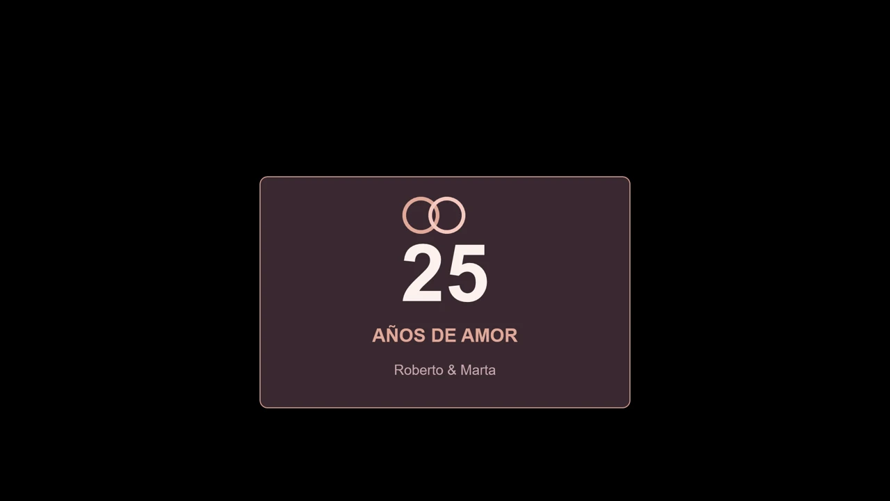 Rose Gold Aniversario Título para Culto en Vivo