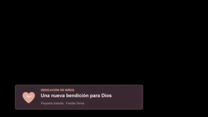 Rose Gold Dedicación Lower Third para Streaming de Iglesia
