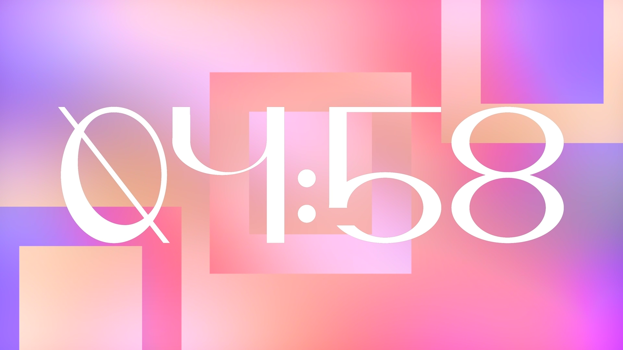 Countdown – Pastel Spectrum Shapes – Corner Frame