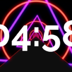 Countdown - Neon Geometric Tunnel Video Loop - 4K