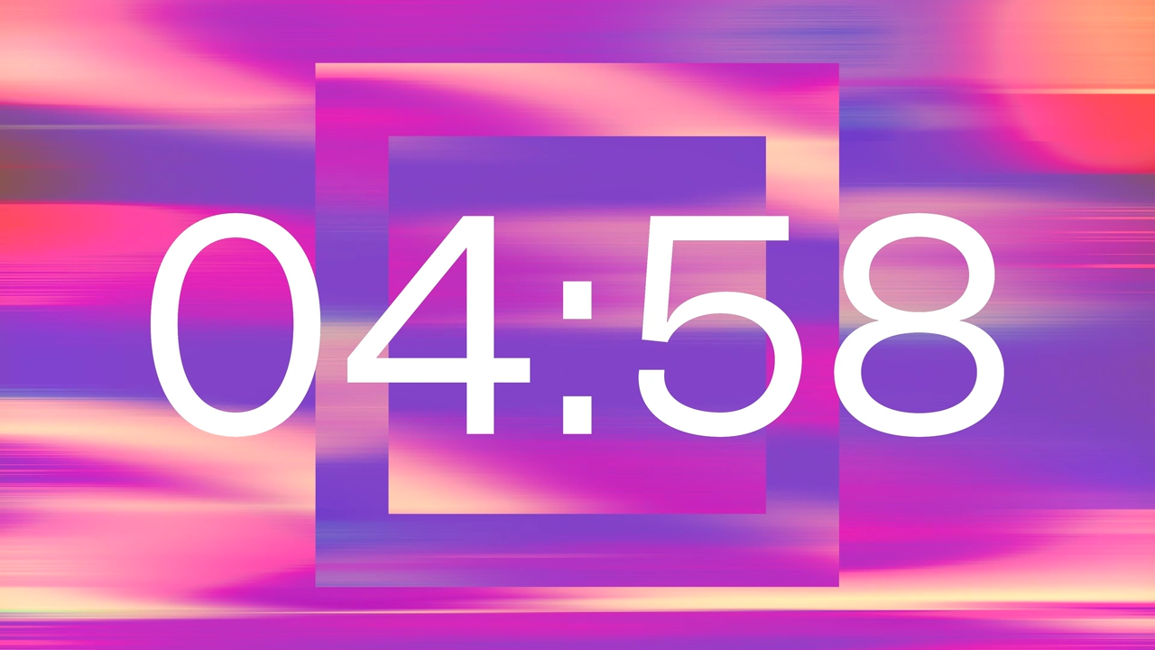 Countdown – Vaporwave Velocity – Square Outline