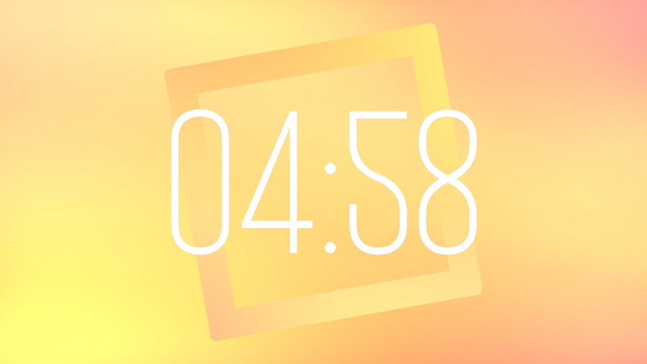 Countdown – Golden Hour – Square Frame