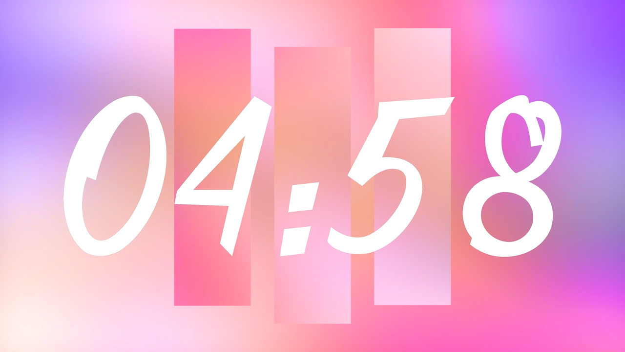 Countdown – Pastel Spectrum Shapes – Parallel Bars