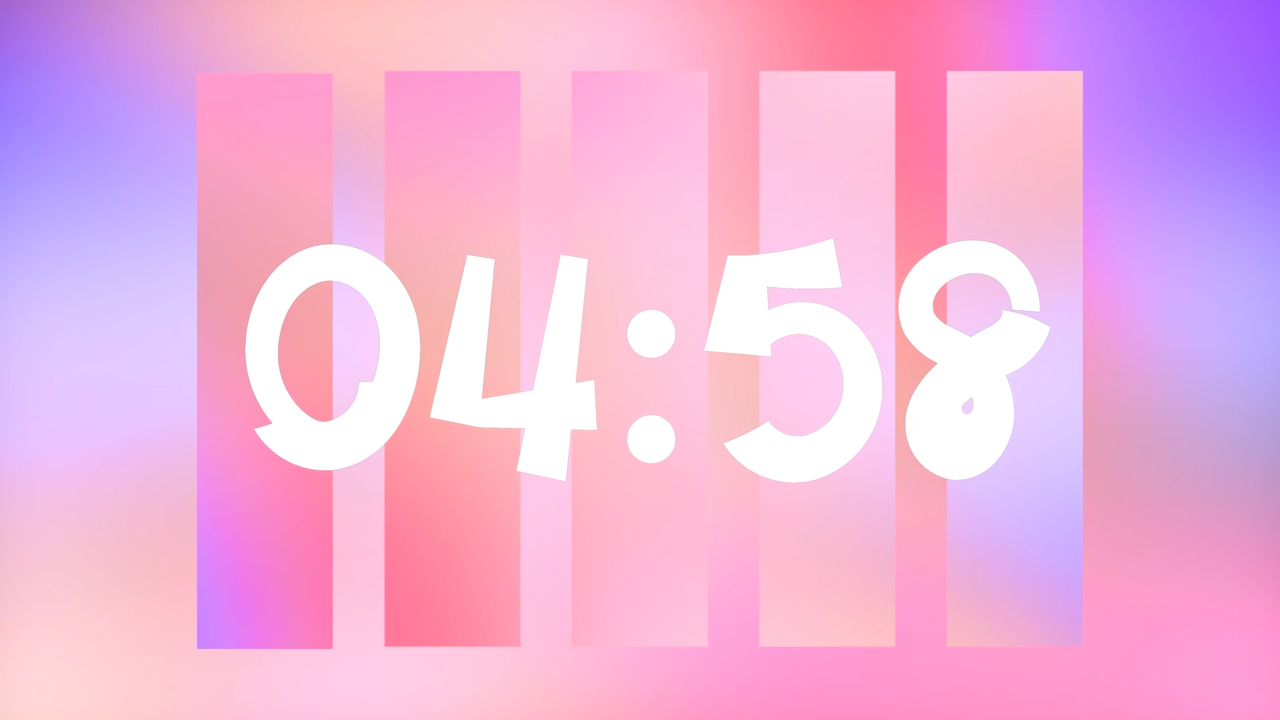Countdown – Pastel Spectrum Shapes – Vertical Rhythm