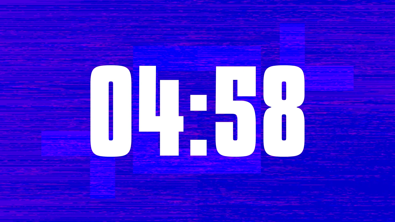 Countdown – Electric Azure Blue – Digital Disturbance
