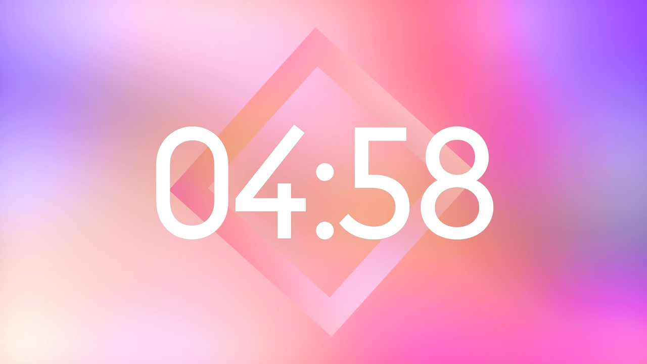 Countdown – Pastel Spectrum Shapes – Diamond Glow