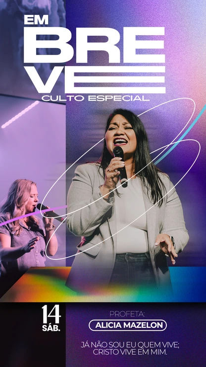 Design de Template de Igrejas para Eventos de Adoração | Estilo Azul Vertical Stories PSD