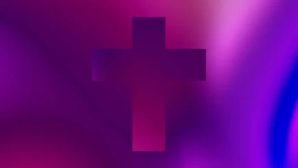 Cosmic Violet - Cosmic Liquid Cross Still — fondo abstracto horizontal violeta, índigo