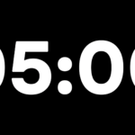 Cuenta Regresiva Horizonte de 5 Minutos con Fondo Transparente 4K - Black