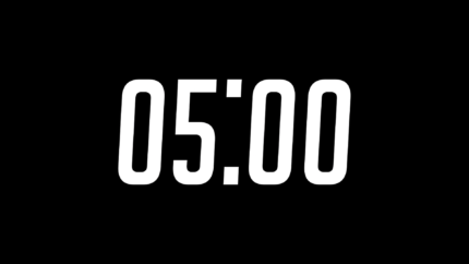 Cuenta Regresiva Armonía de 5 Minutos con Fondo Transparente 4K - Black