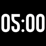 Cuenta Regresiva Travesía de 5 Minutos con Fondo Transparente 4K - Black