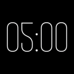 Cuenta Regresiva Brío de 5 Minutos con Fondo Transparente 4K - Black