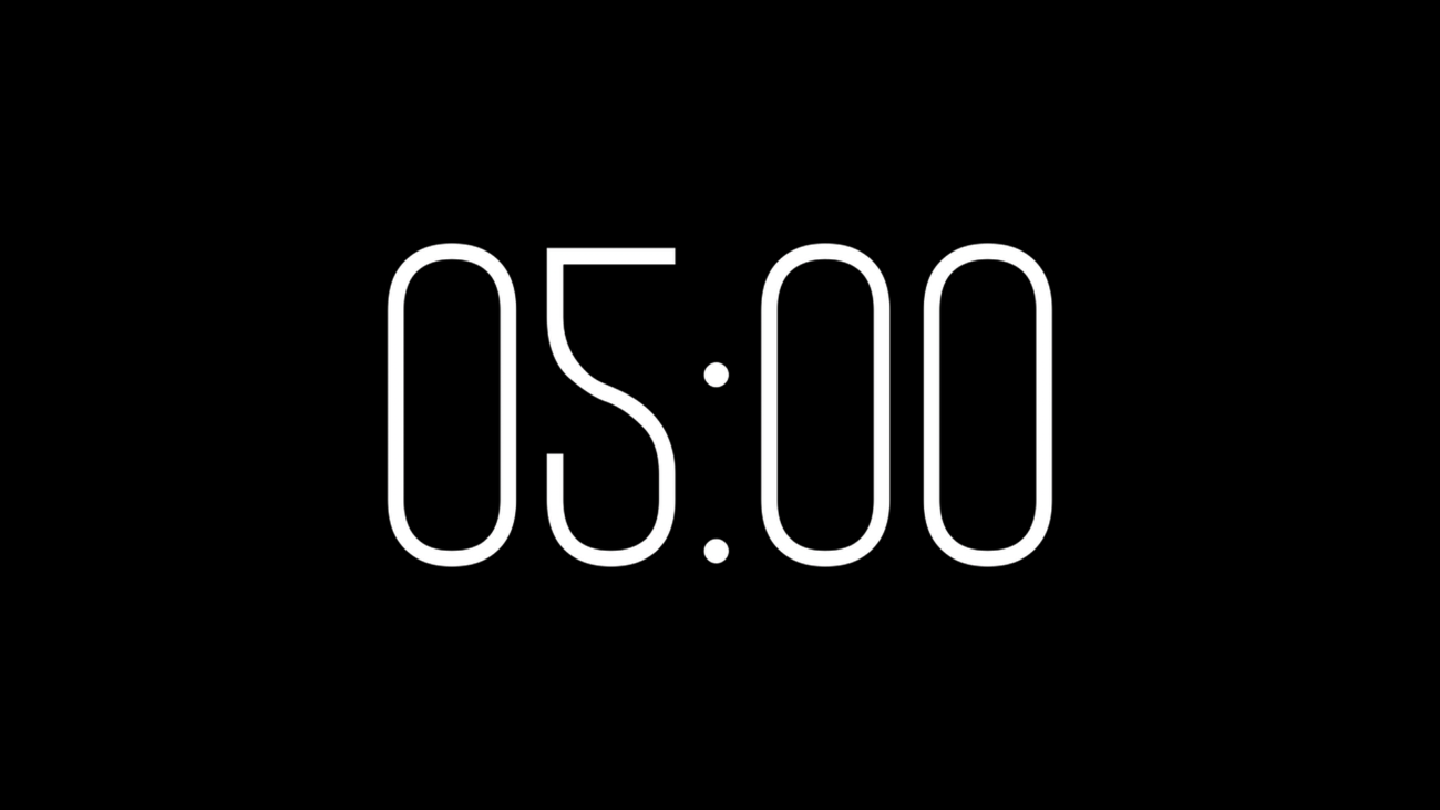 Cuenta Regresiva Ágora de 5 Minutos con Fondo Transparente 4K - Black