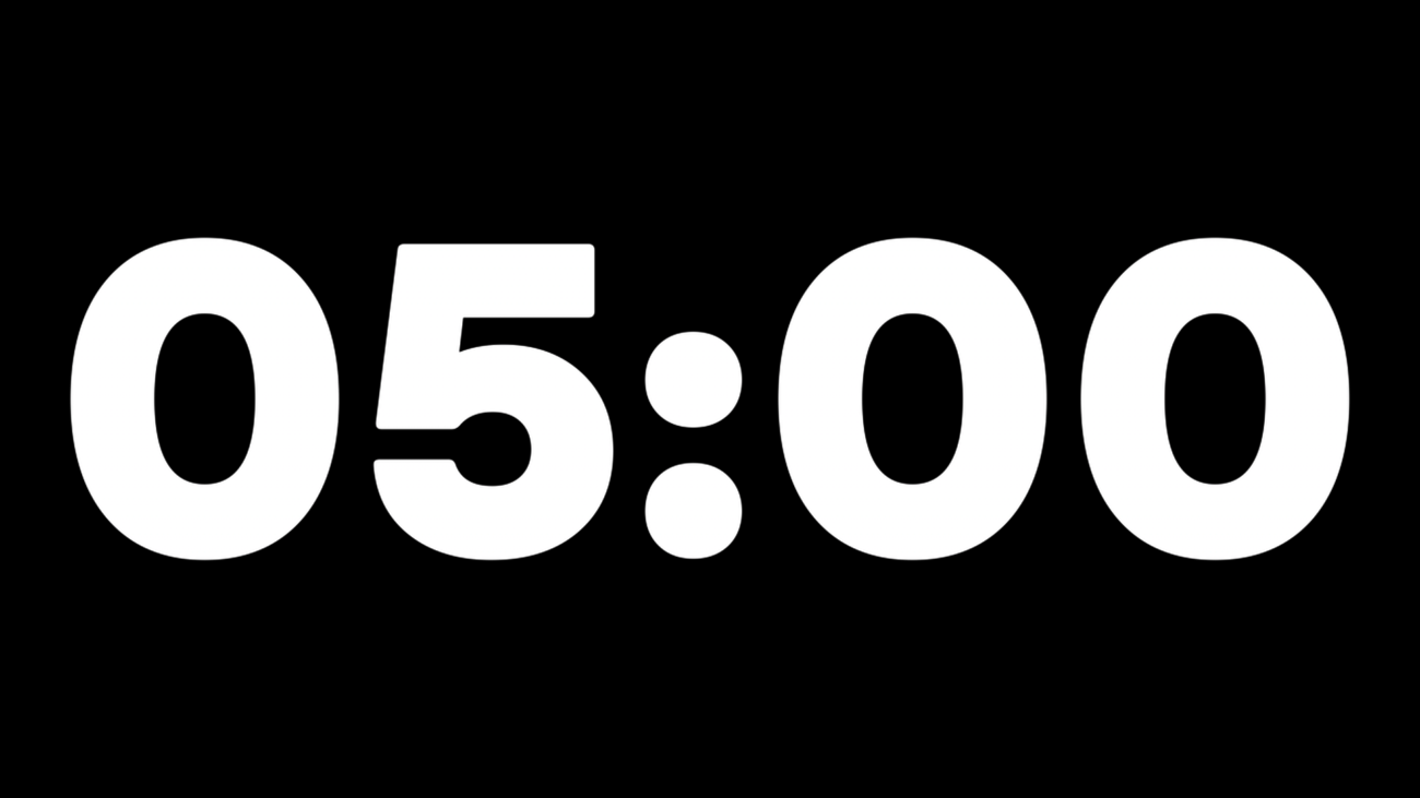 Cuenta Regresiva Aurora de 5 Minutos con Fondo Transparente 4K - Black