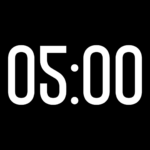 Cuenta Regresiva Vértice de 5 Minutos con Fondo Transparente 4K - Black