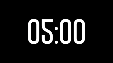 Cuenta Regresiva Vértice de 5 Minutos con Fondo Transparente 4K - Black