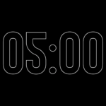 Cuenta Regresiva Círculo de 5 Minutos con Fondo Transparente 4K - Black