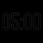 Cuenta Regresiva Raíz de 5 Minutos con Fondo Transparente 4K - Black
