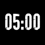 Cuenta Regresiva Enfoque de 5 Minutos con Fondo Transparente 4K - Black