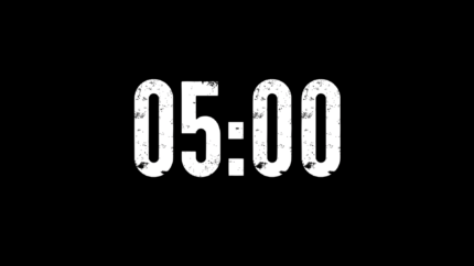 Cuenta Regresiva Enfoque de 5 Minutos con Fondo Transparente 4K - Black
