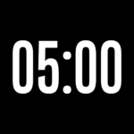 Cuenta Regresiva Vínculo de 5 Minutos con Fondo Transparente 4K - Black