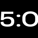 Cuenta Regresiva Umbral de 5 Minutos con Fondo Transparente 4K - Black
